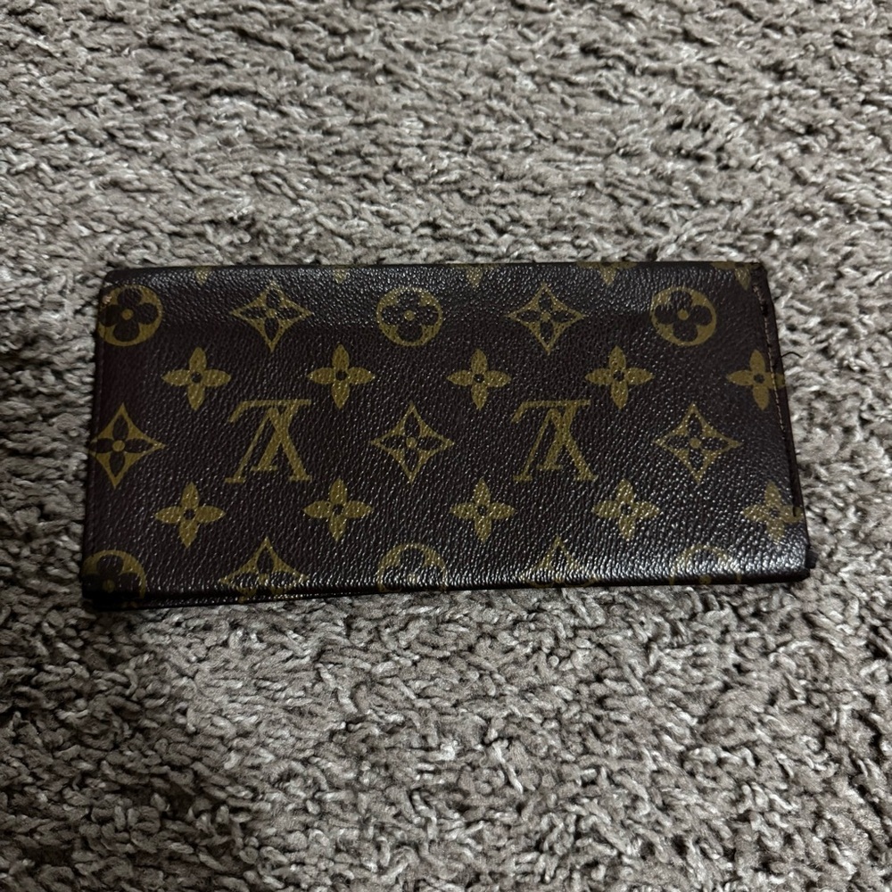 Brown and Gold Monogram Wallet